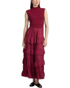 10 Crosby Derek Lam Klea Mixed Media Multi Tiered Dress