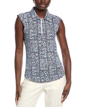 IBKUL Sleeveless Polo Shirt - Blue