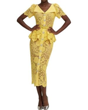 Vincent Midi Dress - Yellow