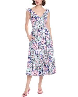 Hermoza Valentina Midi Dress - Blue