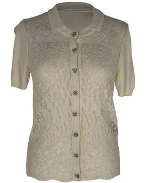 Dolce & Gabbana Lace Knitted Top, Size It (Authentic Pre-Loved) - Grey