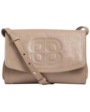 LK Bennett Dana Embossed Patent Crossbody - Brown