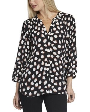 NYDJ Pintuck Blouse - Black