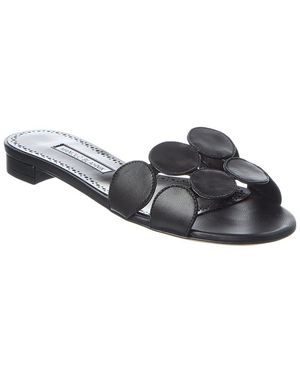 Manolo Blahnik Haribalmu Leather Sandal - Black