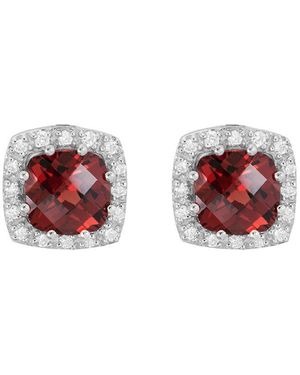 Diamond Select Cuts 14k 2.30 Ct. Tw. Diamond & Garnet Earrings - Red