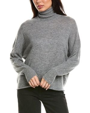 Brodie Cashmere Textured Roll Neck Wool & Cashmere-Blend Jumper - Grey