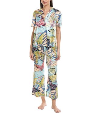 Natori 2Pc Papillon Mandarin Pyjama Set - Blue