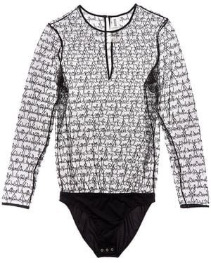 Wolford Lace Blouse Bodysuit - Black