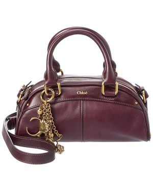 Chloé Leather Small Shoulder Bag - Purple