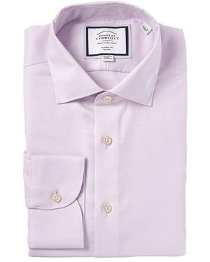 Charles Tyrwhitt Non-iron Oxford Classic Fit Shirt - Purple