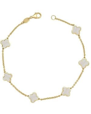 Italian Gold 14k Chain Bracelet - Metallic