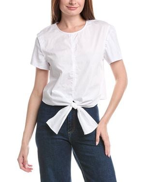 Vince Camuto Tie Front Top - White