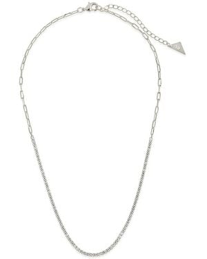 Sterling Forever Cz Dani Tennis Necklace - Metallic