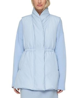 Lafayette 148 New York Shawl Collar Down Vest - Blue