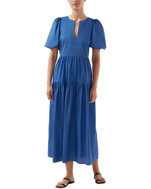 Bird & Knoll Mira Midi Dress - Blue