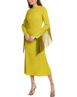 LAPOINTE Pebble Crepe Maxi Dress - Yellow