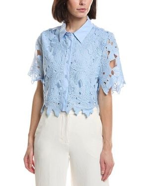 HL Affair Floral Lace Top - Blue