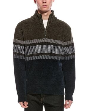 Point Zero Semi Fit 1/4-Zip Mock Neck Jumper - Black