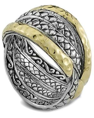Samuel B. 18k & Silver Crossover Ring - White