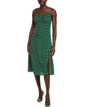 IPPONELLI Polka Dot Midi Dress - Green