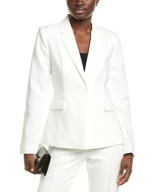 Tahari One-Button Blazer - White