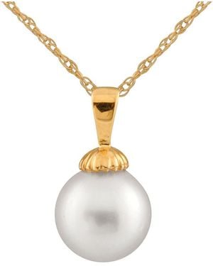 Splendid 14k 10-11mm South Sea Pearl Necklace - Metallic