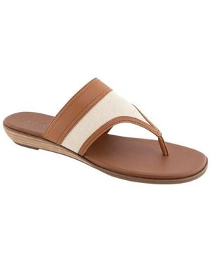 Aerosoles Gesa Canvas Flat Sandal - Brown