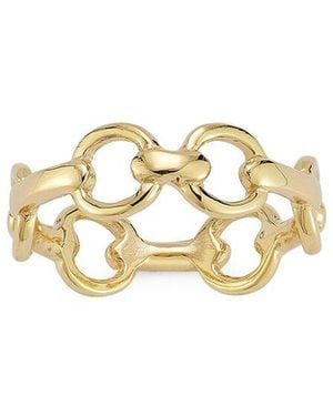 Italian Gold 14K Chain Link Ring - Metallic