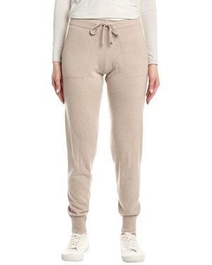 Eleventy Knit Wool & Cashmere-Blend Pant - Natural