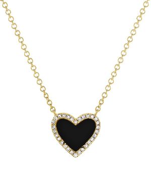 Sabrina Designs 14K 0.60 Ct. Tw. Diamond & Onyx Layered Necklace - Metallic
