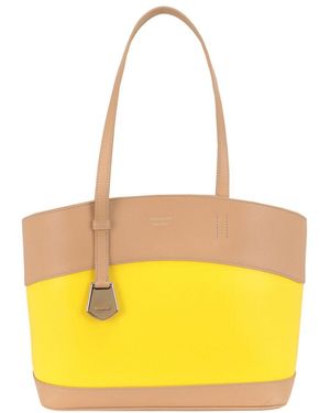 Ferragamo Charming Medium Leather Tote Bag - Yellow