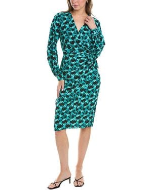 Maggy London Wrap Front Midi Dress - Green