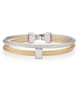 Alor Classique 18k 0.15 Ct. Tw. Diamond Bangle Bracelet - White