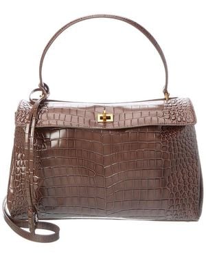 Tiffany & Fred Paris Large Smooth Leather Tote - Brown
