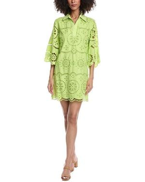 tyler boe Penny Eyelet Tunic Dress - Green