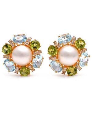 Arthur Marder Fine Jewelry 14k Over Silver Mabe Pearl Earrings - White