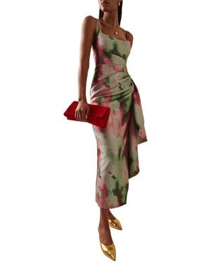 Linda Charm Midi Dress - Red