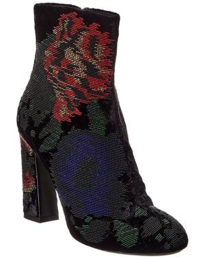 Roger Vivier Chunky Velvet Boot - Blue