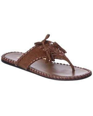Prada Leather & Suede Sandal - Brown