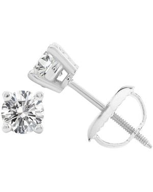 MaxColor 14K 0.50 Ct. Tw. Lab-Grown Diamond Stud Earrings - Metallic