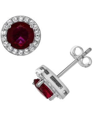 Lab Grown Gemstones Lab-Grown Diamond & Gemstone Studs - White