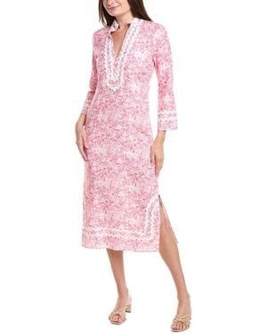 Sail To Sable Classic Maxi Linen-Blend Tunic - Pink