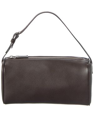 The Row Leather Shoulder Bag - Brown