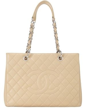 CHANEL Caviar Leather Gst (Authentic Pre-Loved) - Natural