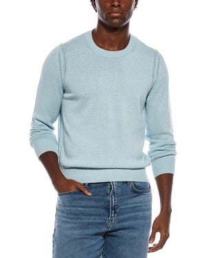 J.McLaughlin Rodrick Linen-Blend Crewneck Sweater - Blue