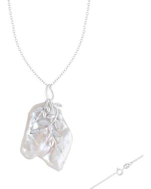 Splendid 23-26Mmmm Pearl Cz Pendant - White