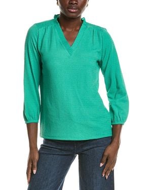 Jones New York 3/4-Sleeve V-Neck Top - Green