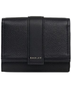 Radley Sloane Mews Medium Flapover Leather Purse - Black