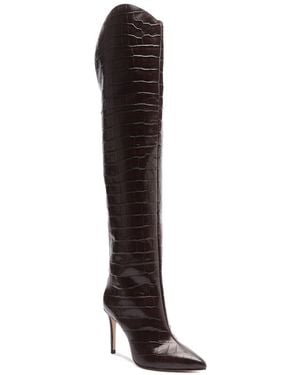 SCHUTZ SHOES Maryana Over The Knee Leather Over-the-knee Boot - Black