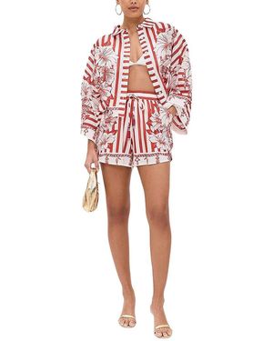 AMINA GLAM 2Pc Shirt & Short Set - Red